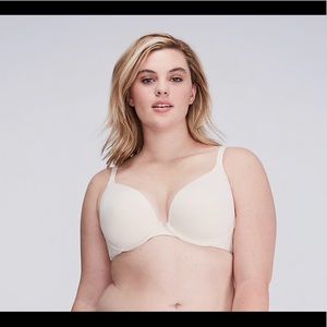 Beige Cotton Boost Plunge Bra